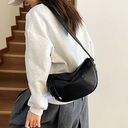 👜 50% OFF NOW!✨ Modern Minimalist Crossbody Purse – Premium PU Leather Dumpling Bag – Adjustable Shoulder Strap 🤎