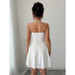👗 50% OFF NOW!🥂 Women's Ruched A-Line Mini Dress – Cowl Neck & Adjustable Straps – Flattering Summer Party Dress ✨