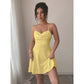 👗 50% OFF NOW!🥂 Women's Ruched A-Line Mini Dress – Cowl Neck & Adjustable Straps – Flattering Summer Party Dress ✨