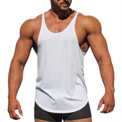 💪 50% OFF NOW! 🏋️ Men's Stringer Tank Top – Racerback, Breathable Cotton Blend & Curved Hem – Show Off Your Gains 🔥