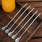 ⏰LIMITED-TIME 50% OFF! 🥄🧋 One tool, two jobs — sip, stir, and strain. 304 stainless steel, detachable for easy cleaning, and built to last. Ditch the plastic straws for good. 🌱