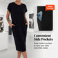 👗 50% OFF NOW! 🛍️ Women's Casual Short Sleeve T-Shirt Dress – Soft, Breathable & Pockets Included 🌿