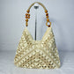 👜 50% OFF NOW!🌿 Artisanal Woven Tote with Inner Lining – Bohemian Beaded Handle Bag – Summer Essential ✨