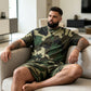 👕 50% OFF NOW!🔥 Men's Camo Print Set – T-Shirt & Shorts – Breathable & Relaxed Casual Outfit 🌿