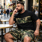 👕 50% OFF NOW!🔥 Men's Camo Print Set – T-Shirt & Shorts – Breathable & Relaxed Casual Outfit 🌿