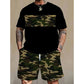 👕 50% OFF NOW!🔥 Men's Camo Print Set – T-Shirt & Shorts – Breathable & Relaxed Casual Outfit 🌿