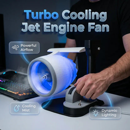 🌀 50% OFF NOW!⚡ Creative Turbo Desk Fan – Simulated Natural Breeze & Red Night Light – Stylish Cooling Gadget 🌬️