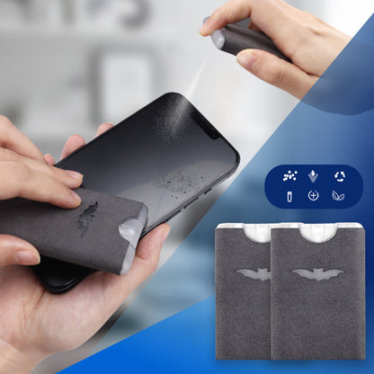 📱 LIMITED-TIME 50% OFF ✨ 2-in-1 Screen Cleaner & Microfiber Cloth — Spray & Wipe, No Residue