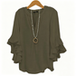 👚 50% OFF NOW!🦋 Women's V-Neck Ruffled Top – Flowy & Lightweight – Elegant Casual Blouse ✨