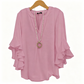 👚 50% OFF NOW!🦋 Women's V-Neck Ruffled Top – Flowy & Lightweight – Elegant Casual Blouse ✨