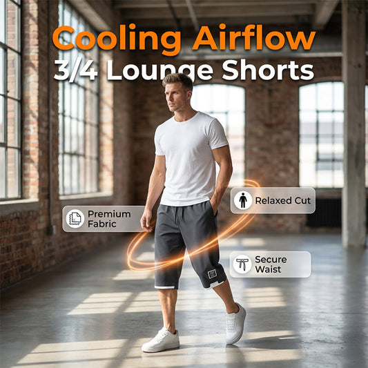 🩳 50% OFF NOW!❄️ Men's Ice Silk Capri Shorts – Breathable & Ultra-Light – Cool 3/4 Lounge Pants 🌬️