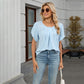 👚 50% OFF NOW!🌸 Women's Petal Sleeve Pleated Blouse – Flowy & Elegant – Versatile Casual Top ✨