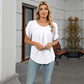 👚 50% OFF NOW!🌸 Women's Petal Sleeve Pleated Blouse – Flowy & Elegant – Versatile Casual Top ✨