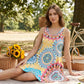 👗 50% OFF NOW!🌴 Relaxed Sleeveless A-line Summer Dress – Lightweight & Casual Print – Beach & Picnic Essential 🍹