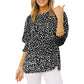 👚 50% OFF NOW!🌿 Women's Casual Polka Dot 3/4 Sleeve Blouse – Breathable & Elegant – Chic Daily Essential 🎀