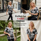 👚 50% OFF NOW! 🎨 Women's Tie-Dye T-Shirt – Lace-Up V-Neck, Soft Breathable Blend & Relaxed Fit – Summer Essential ✨