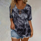 👚 50% OFF NOW! 🎨 Women's Tie-Dye T-Shirt – Lace-Up V-Neck, Soft Breathable Blend & Relaxed Fit – Summer Essential ✨