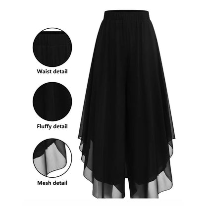 💃 50% OFF NOW!✨ Women's Asymmetrical Chiffon Wide-Leg Pants – Elegant & Breezy – Vacation Essential 🌊