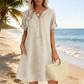 🏖️ Summer Hot Sale — 50% OFF! 👗 V-Neck Tunic Dress – Breezy Pocketed Ease + Free Boho Gift 🏝️