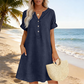 🏖️ Summer Hot Sale — 50% OFF! 👗 V-Neck Tunic Dress – Breezy Pocketed Ease + Free Boho Gift 🏝️