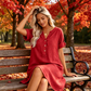 🏖️ Summer Hot Sale — 50% OFF! 👗 V-Neck Tunic Dress – Breezy Pocketed Ease + Free Boho Gift 🏝️