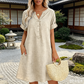 🏖️ Summer Hot Sale — 50% OFF! 👗 V-Neck Tunic Dress – Breezy Pocketed Ease + Free Boho Gift 🏝️