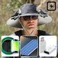 🧢 50% OFF NOW!🌬️ Men’s Sunscreen Fisherman Hat with 2 Detachable Solar Fans – UPF 50+ & USB Charging ☀️