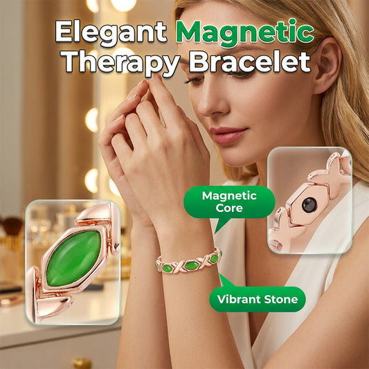 ✨ 50% OFF NOW!💎 Magnetic Cross & Cat's Eye Bracelet – Rose Gold & Adjustable – Elegant Jewelry Gift 🌹