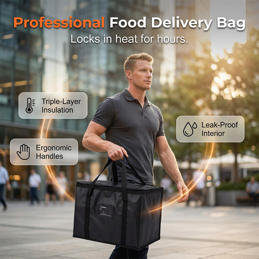 📢📢 50% OFF !! ⏰ Large Capacity Insulated Delivery Bag – Hot & Cold Locked In 🧊