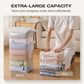 🌸LAST DAY — BUY 2 GET 1 FREE! 💗 No pump, no hassle — just seal, press, and save up to 80% space. Store bulky bedding and clothes in seconds. Reusable and travel-ready. ✨