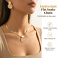 ✨ 50% OFF NOW! 💎 Modern Geometric Jewelry Set – Gold-Plated, Lightweight Flat Snake Chain & Matching Earrings – Chic & Elegant for Evening Events 🎁