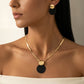 ✨ 50% OFF NOW! 💎 Modern Geometric Jewelry Set – Gold-Plated, Lightweight Flat Snake Chain & Matching Earrings – Chic & Elegant for Evening Events 🎁