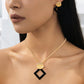 ✨ 50% OFF NOW! 💎 Modern Geometric Jewelry Set – Gold-Plated, Lightweight Flat Snake Chain & Matching Earrings – Chic & Elegant for Evening Events 🎁