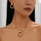 ✨ 50% OFF NOW! 💎 Modern Geometric Jewelry Set – Gold-Plated, Lightweight Flat Snake Chain & Matching Earrings – Chic & Elegant for Evening Events 🎁