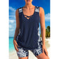 🩱 50% OFF NOW! 🏊‍♀️ Athletic Two-Piece Swimsuit – Criss-Cross Neckline, Quick-Dry & Inclusive Sizing – Modest Tank Top + Sporty Boy Shorts 🌊