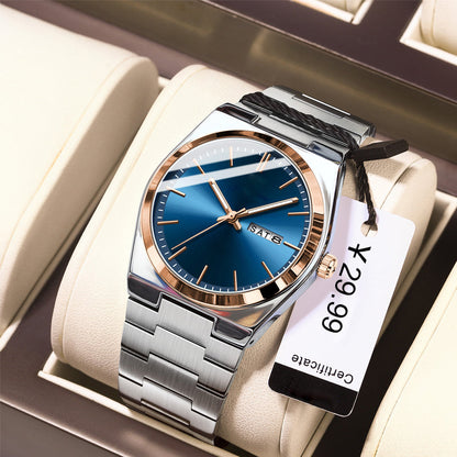 ⌚ 50% OFF NOW! ✨ Men's Luminous Quartz Watch – Stainless Steel, Water-Resistant & Minimalist – Sleek Everyday Essential 🕰️
