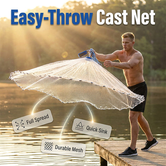 🎣 50% OFF NOW!✨ Easy-Throw Cast Net – Heavy-Duty Mesh, Rapid Sinking & Comfort Grip – Fishing Essential 🌊