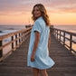 👗 50% OFF NOW! 🌿 Casual Short Sleeve Dress – Button Front, Pockets & Breezy Fit – Lightweight, Breathable & Perfect for Summer Days ☀️