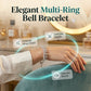 🔔 50% OFF NOW! ✨ Bell Charm Bangle Bracelet – Adjustable, Silver Finish & Lightweight – Gentle Sound, Elegant Look 💍