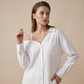 👚 50% OFF NOW! ✨ Women's Off-Shoulder Button-Down – Asymmetrical, Crinkle Fabric & Long Sleeve – Breezy, Relaxed & Chic 💫