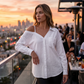 🎉 LIMITED TIME 50% OFF! 👚 Off-Shoulder Button-Down – Asymmetrical Allure ✨