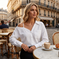 🎉 LIMITED TIME 50% OFF! 👚 Off-Shoulder Button-Down – Asymmetrical Allure ✨