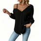 🎉 LIMITED TIME 50% OFF! 👚 Off-Shoulder Button-Down – Asymmetrical Allure ✨