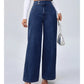 👖 50% OFF NOW! ✨ High-Waist Wide-Leg Jeans – Asymmetric Detail, Stretch Waist & Vintage Wash – Flattering & Effortlessly Chic 🧵