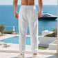 👖 50% OFF NOW!🌬️ Men's Casual Linen Blend Drawstring Pants – Breathable & Relaxed Fit – Summer Essential 🏃