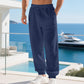 👖 50% OFF NOW!🌬️ Men's Casual Linen Blend Drawstring Pants – Breathable & Relaxed Fit – Summer Essential 🏃