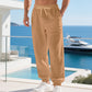 👖 50% OFF NOW!🌬️ Men's Casual Linen Blend Drawstring Pants – Breathable & Relaxed Fit – Summer Essential 🏃