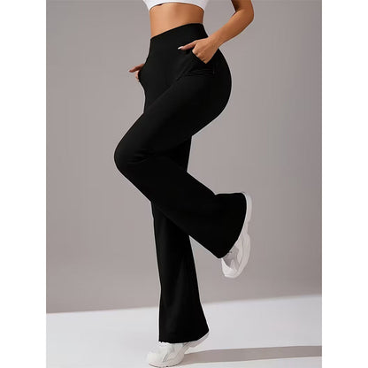🧘 50% OFF NOW! 🦵 Women's Stretchy Bootcut Yoga Pants – Flattering High-Waist, Ultra-Flexible & Side Pockets – For Studio or Street 👖