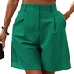 👖 50% OFF NOW! ✨ Women's High-Waist Pleated Shorts – Breathable Wide-Leg & Deep Pockets – Summer Elegance 🌸