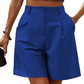 👖 50% OFF NOW! ✨ Women's High-Waist Pleated Shorts – Breathable Wide-Leg & Deep Pockets – Summer Elegance 🌸